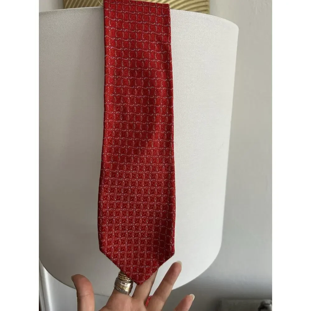 Innocenti by Tom James Silk Tie Red Blue Tall Men